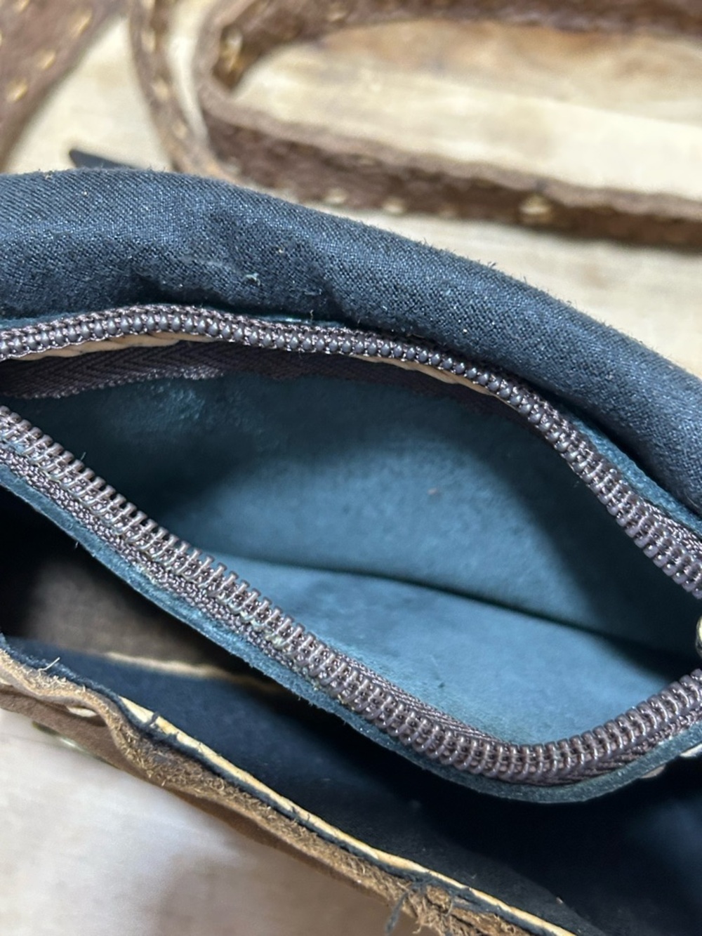 Handmade Buffalo Leather Mini Crossbody - Picture 5 of 9